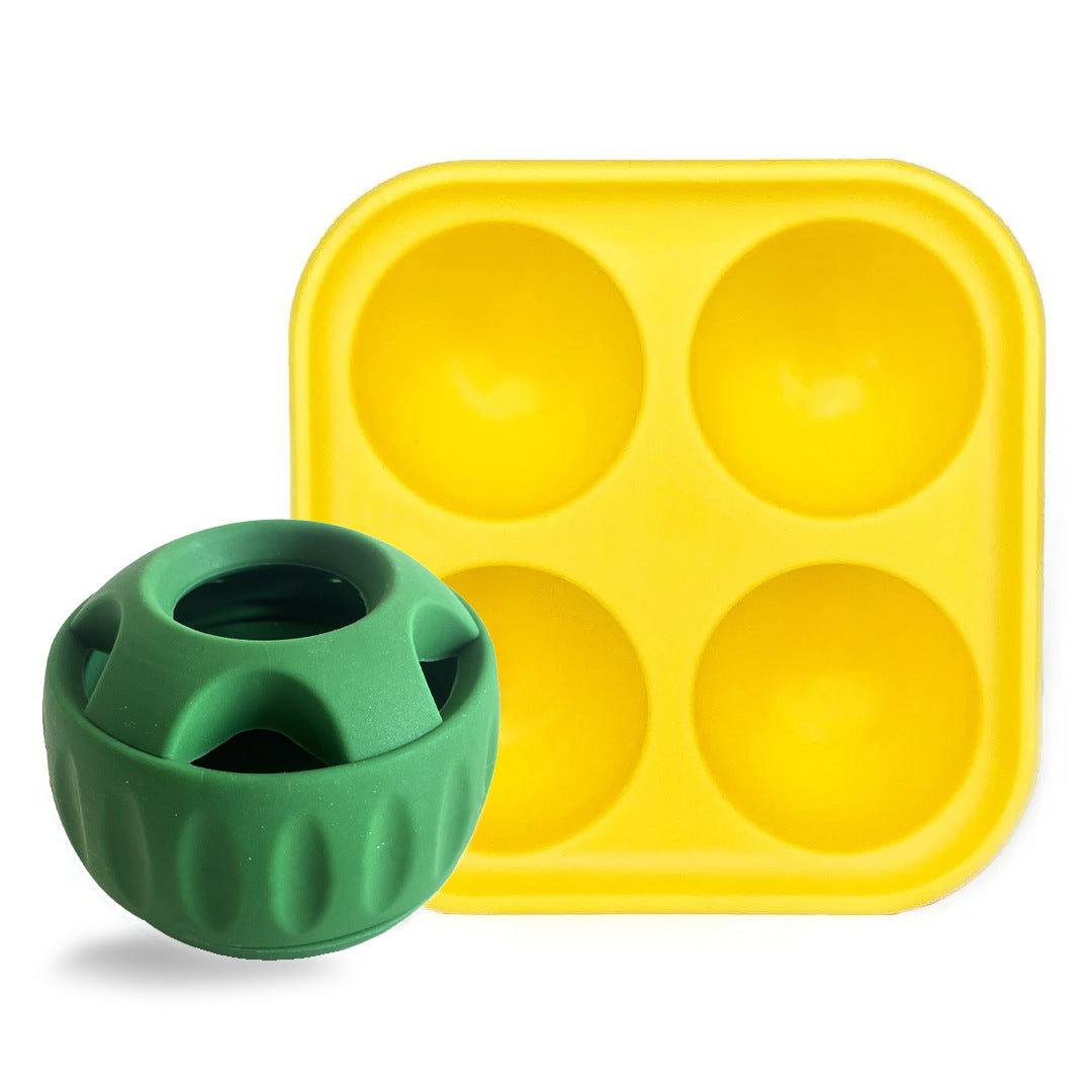 Dog enrichment set with silicone treat ball and lick mat tray